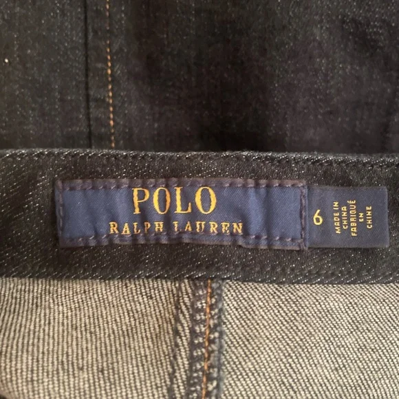 New With Tags | Ralph Lauren Indigo Blue Denim Knee Length Pencil Skirt | Size 6 - Picture 8 of 11